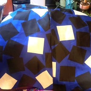 Lane Bryant blue&black& white abstract skirt